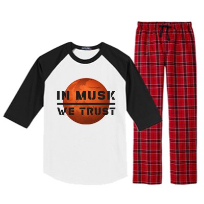 In Musk We Trust Mars Raglan Sleeve Pajama Set