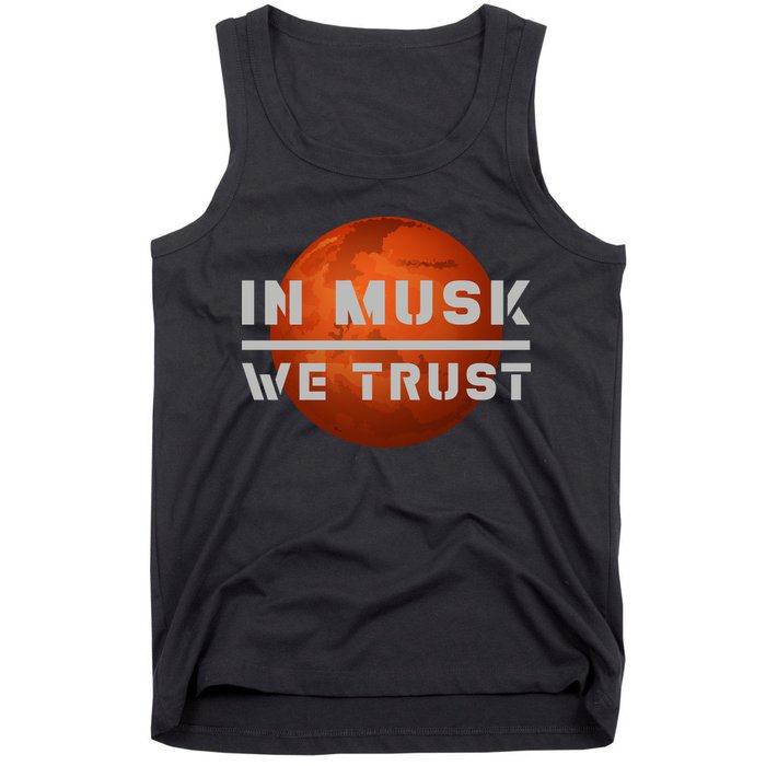 In Musk We Trust Mars Tank Top