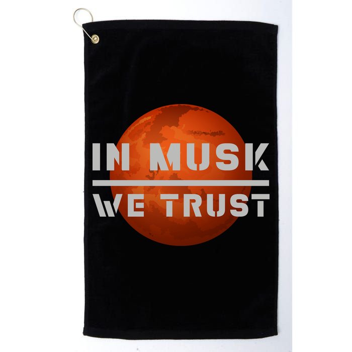 In Musk We Trust Mars Golf Towel