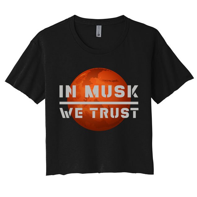 In Musk We Trust Mars Crop Top