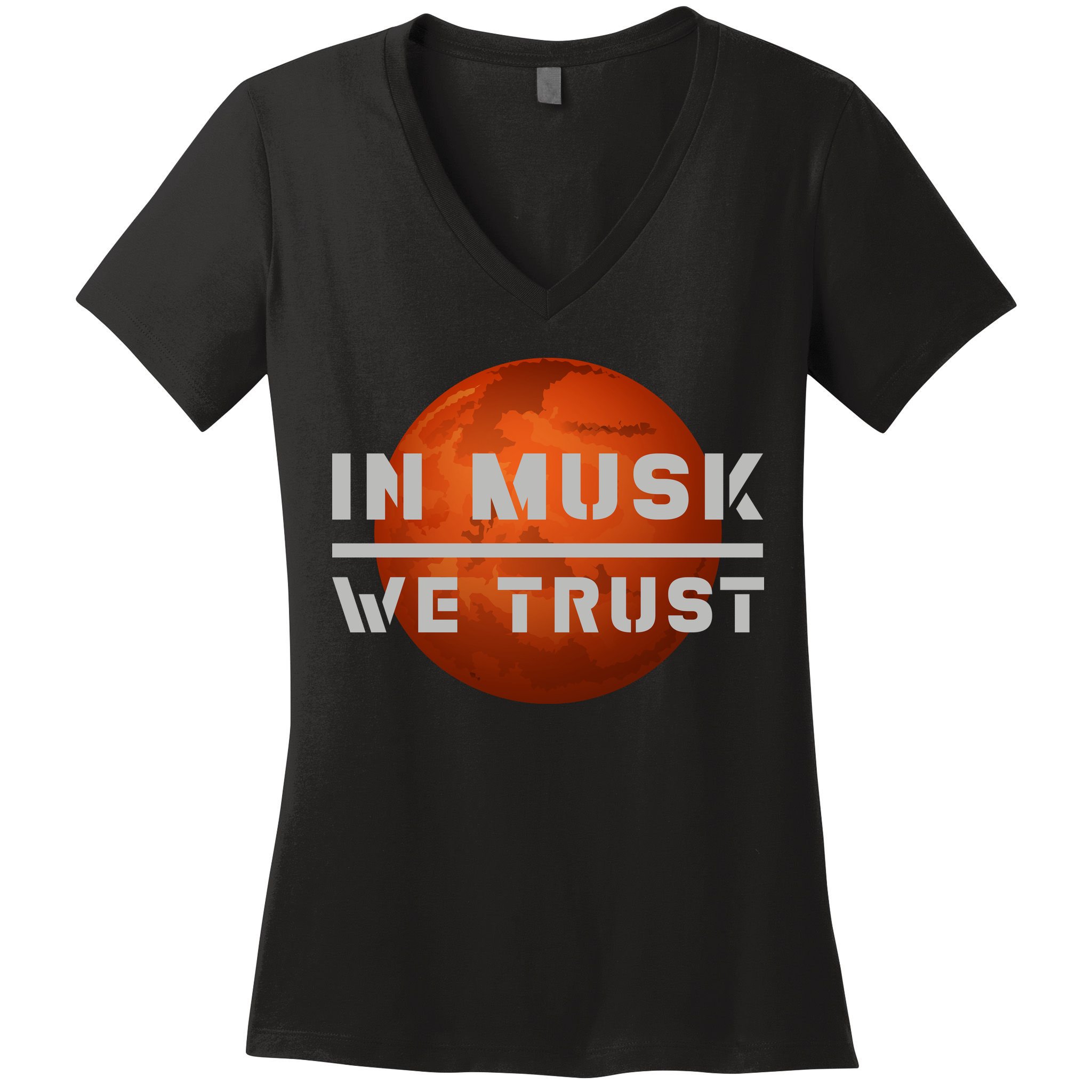 In Musk We Trust Mars Women's V-Neck T-Shirt