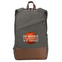In Musk We Trust Mars Cotton Canvas Backpack