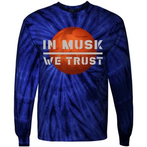 In Musk We Trust Mars Tie-Dye Long Sleeve Shirt