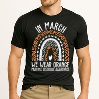 In March We Wear Orange Multiple Sclerosis Awareness Rainbow Cooling Performance Crew T-Shirt