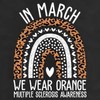 In March We Wear Orange Multiple Sclerosis Awareness Rainbow Adult Drive Performance Visor