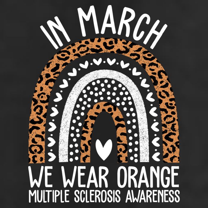 In March We Wear Orange Multiple Sclerosis Awareness Rainbow Adult Drive Performance Visor