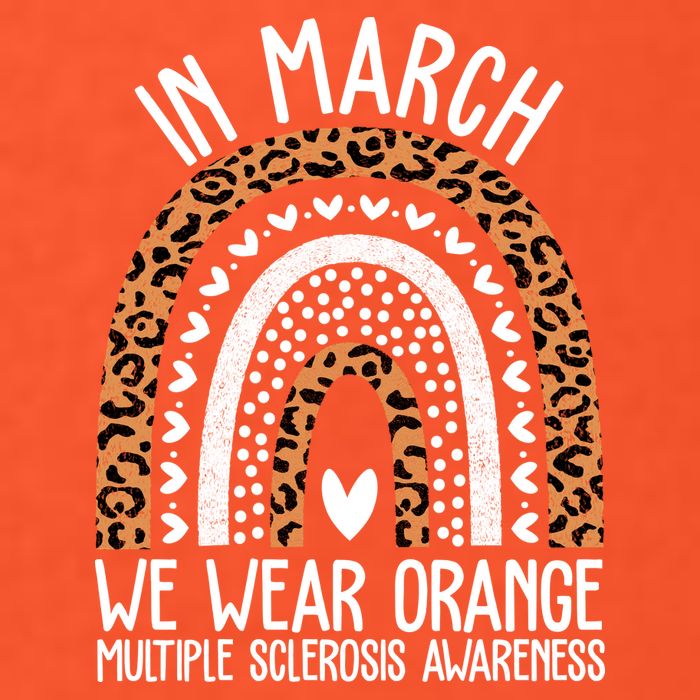 In March We Wear Orange Multiple Sclerosis Awareness Rainbow Visor