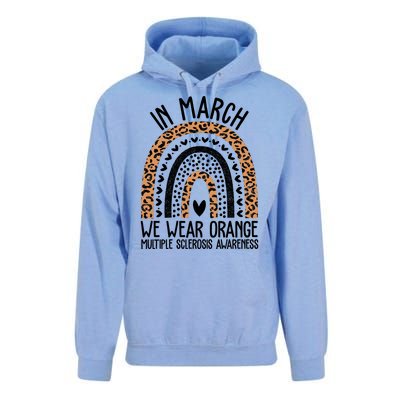 In March We Wear Orange Multiple Sclerosis Awareness Rainbow Unisex Surf Hoodie