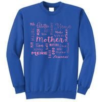 International Mom World Translations Multi Languages Pink Gift Sweatshirt