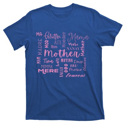 International Mom World Translations Multi Languages Pink Gift T-Shirt