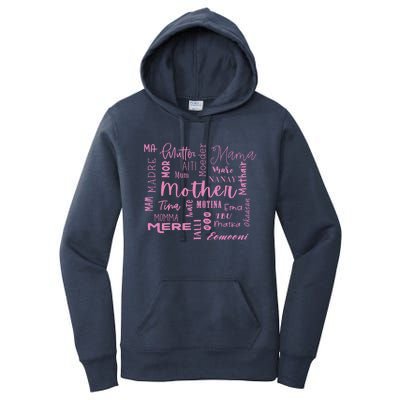 International Mom World Translations Multi Languages Pink Gift Women's Pullover Hoodie