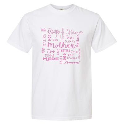 International Mom World Translations Multi Languages Pink Gift Garment-Dyed Heavyweight T-Shirt