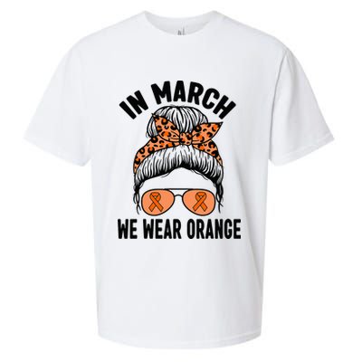In March We Wear Orange MS Multiple Sclerosis Sueded Cloud Jersey T-Shirt