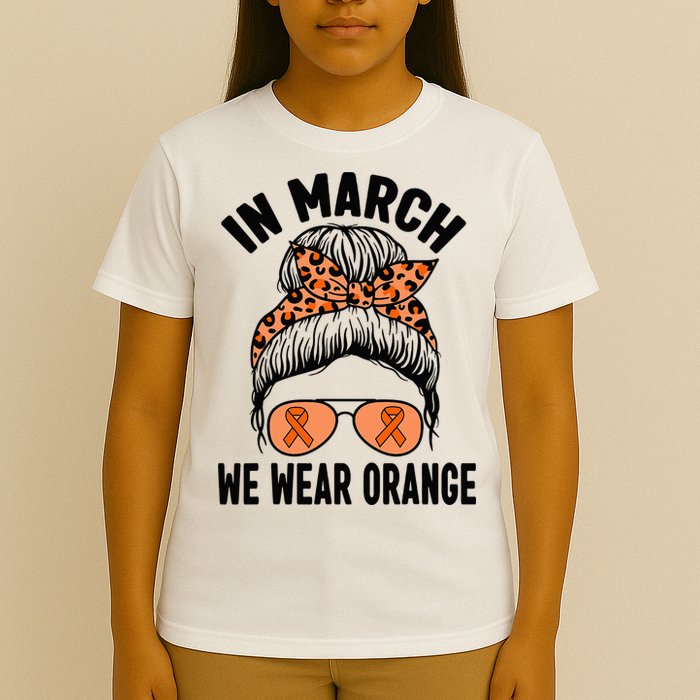 In March We Wear Orange MS Multiple Sclerosis T-Shirt
