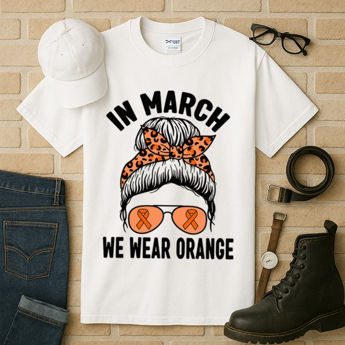 In March We Wear Orange MS Multiple Sclerosis Tall T-Shirt
