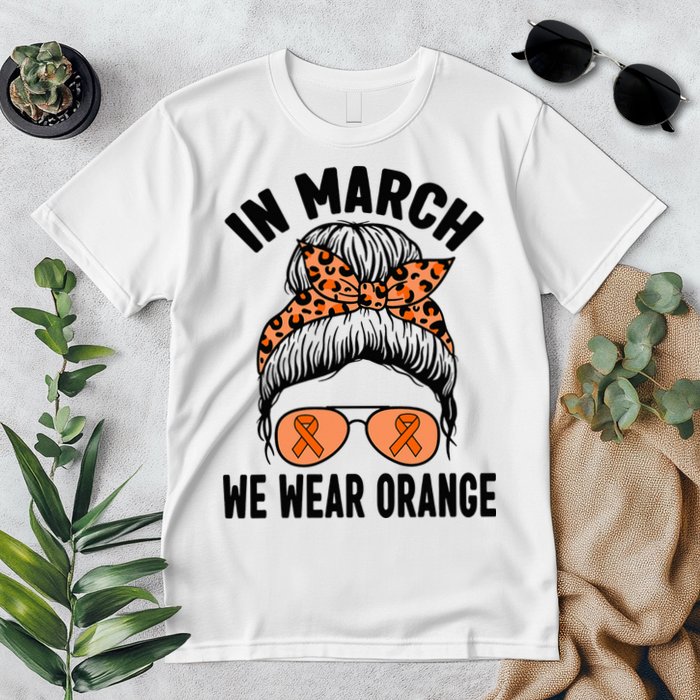 In March We Wear Orange MS Multiple Sclerosis Premium T-Shirt