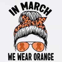 In March We Wear Orange MS Multiple Sclerosis Premium T-Shirt