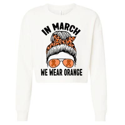 In March We Wear Orange MS Multiple Sclerosis Cropped Pullover Crew