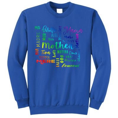 International Mom World Translations Multi Languages White Funny Gift Sweatshirt