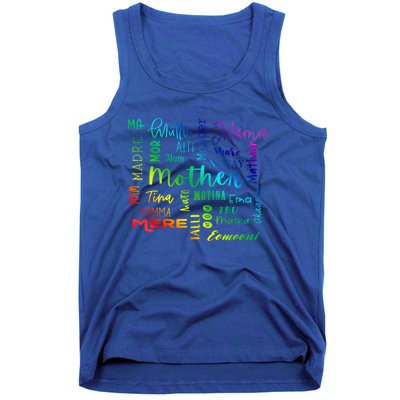 International Mom World Translations Multi Languages White Funny Gift Tank Top