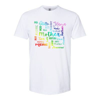 International Mom World Translations Multi Languages White Funny Gift Softstyle® CVC T-Shirt