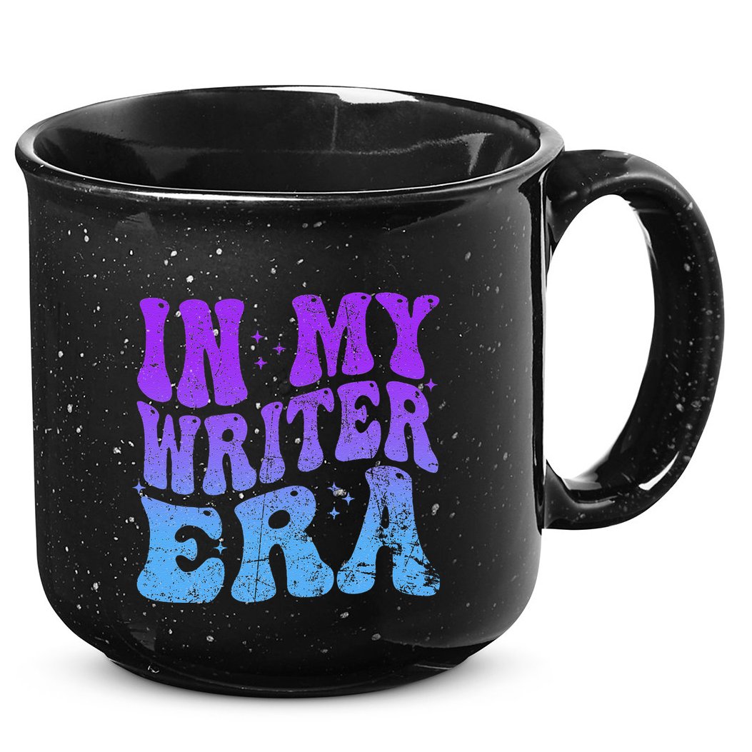 In My Writer Era Story Author Writing Book Journalist Retro 15oz Campfire Ceramic Mug