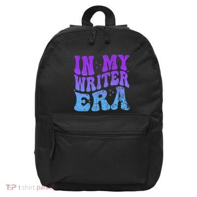In My Writer Era Story Author Writing Book Journalist Retro 16 in Basic Backpack