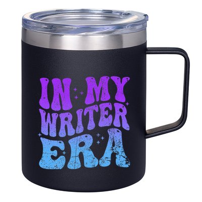 In My Writer Era Story Author Writing Book Journalist Retro 12oz Stainless Steel Coffee Mug