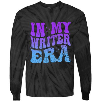 In My Writer Era Story Author Writing Book Journalist Retro Tie-Dye Long Sleeve Shirt
