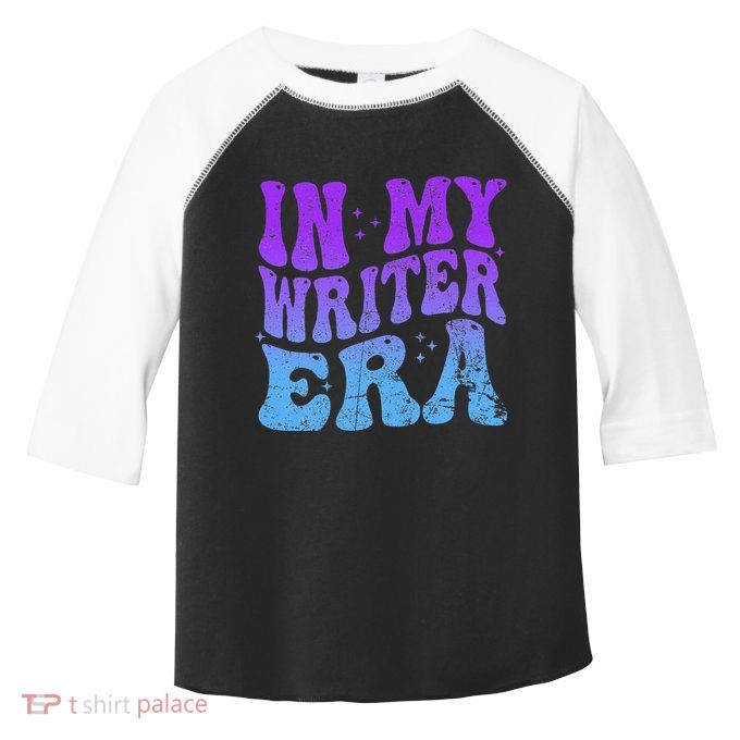 In My Writer Era Story Author Writing Book Journalist Retro Toddler Fine Jersey T-Shirt