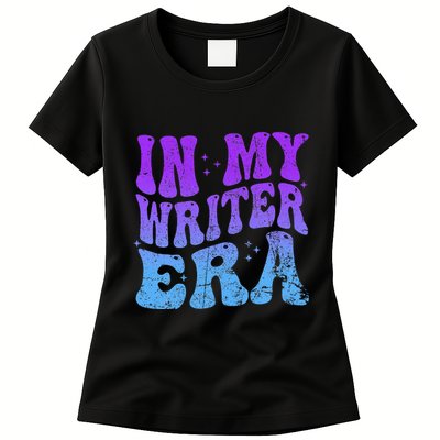 In My Writer Era Story Author Writing Book Journalist Retro Womens T-Shirt