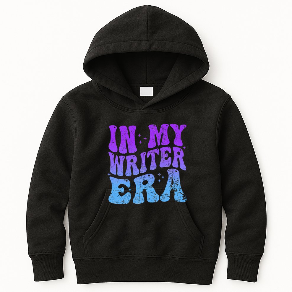 In My Writer Era Story Author Writing Book Journalist Retro Kids Hoodie