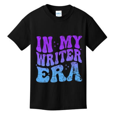 In My Writer Era Story Author Writing Book Journalist Retro Kids T-Shirt