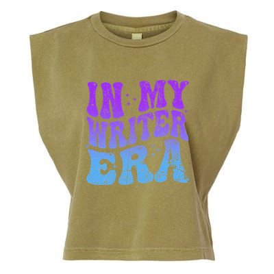 In My Writer Era Story Author Writing Book Journalist Retro Garment-Dyed Women's Muscle Tee