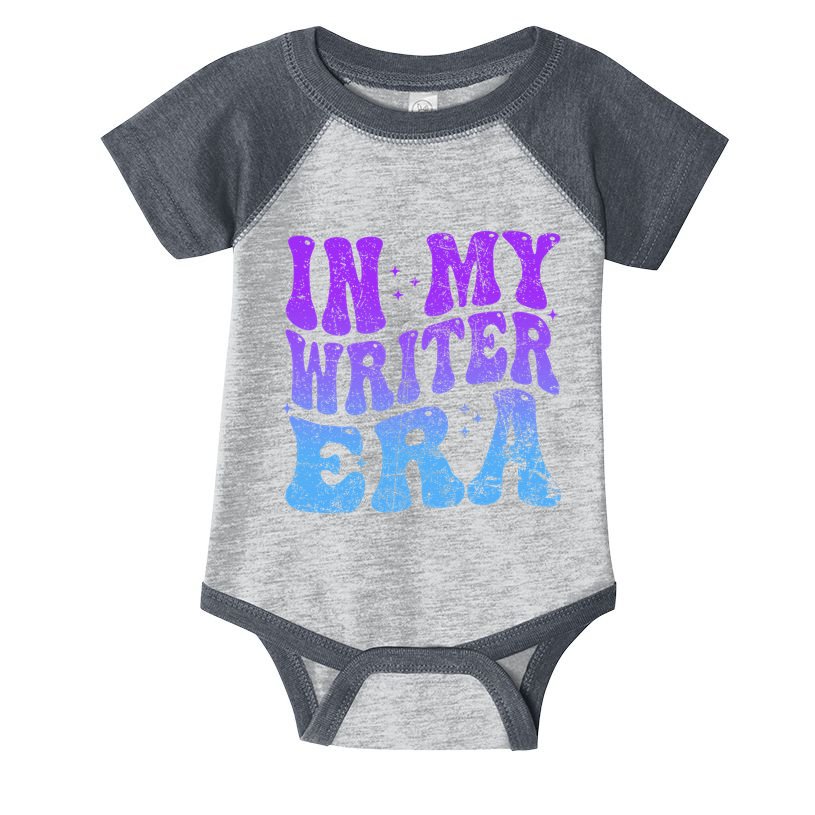 In My Writer Era Story Author Writing Book Journalist Retro Infant Baby Jersey Bodysuit