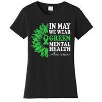 In May We Wear Green Mental Health Awareness Women's T-Shirt