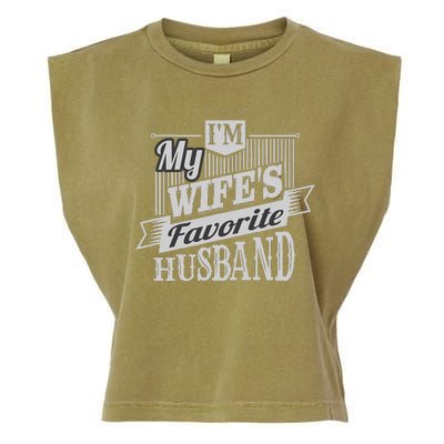 IM My WifeS Favorite Husband Garment-Dyed Women's Muscle Tee