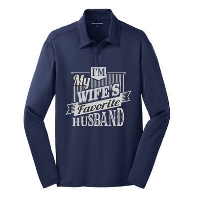 IM My WifeS Favorite Husband Silk Touch Performance Long Sleeve Polo