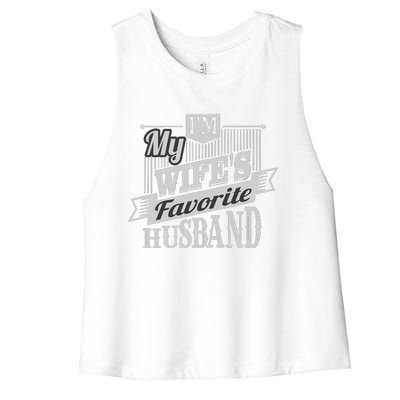 IM My WifeS Favorite Husband Women's Racerback Cropped Tank