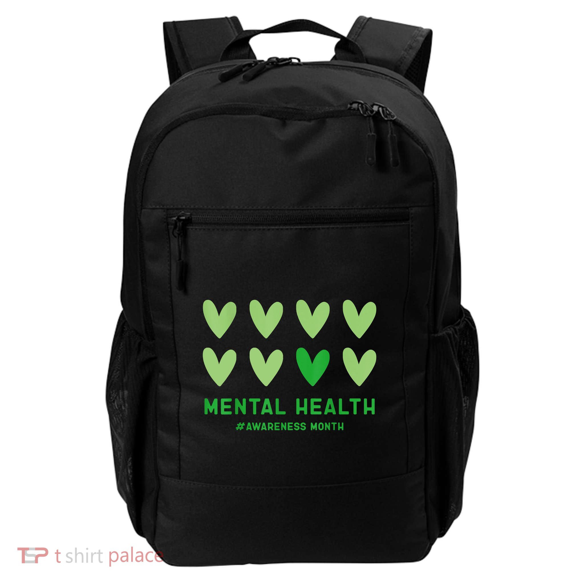 In May We Wear Green Mental Health Awareness Month Backpack