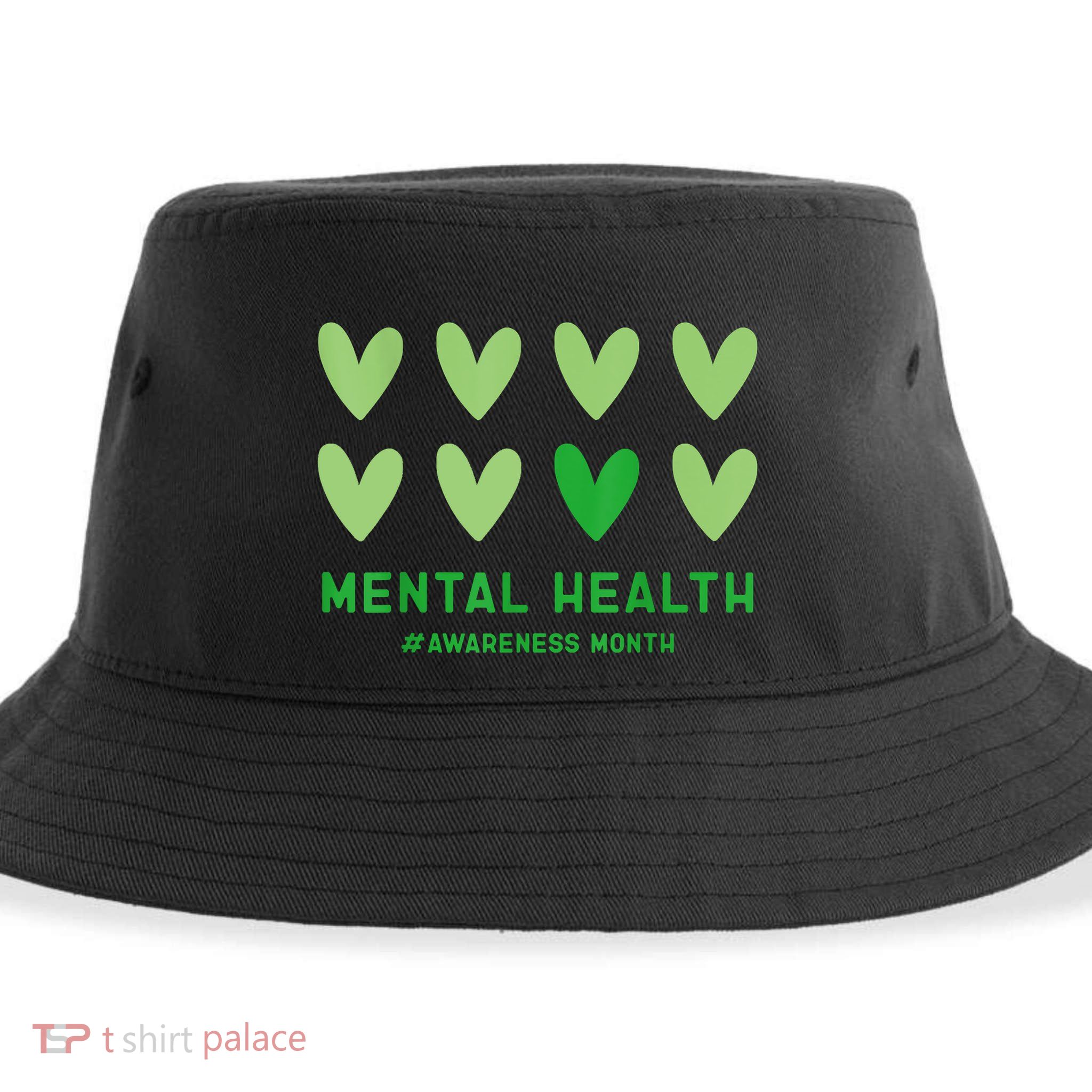 In May We Wear Green Mental Health Awareness Month Sustainable Bucket Hat