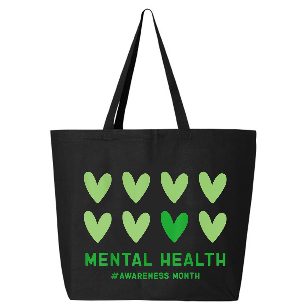In May We Wear Green Mental Health Awareness Month 25L Jumbo Tote
