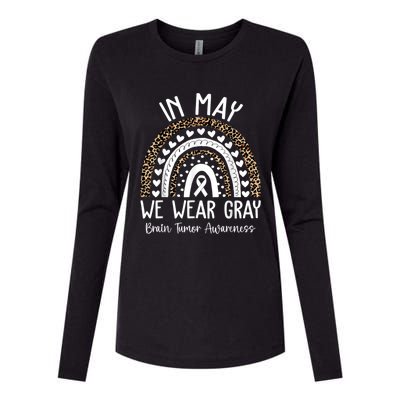 In May We Wear Gray Brain Tumor Awareness Month Gift Womens Cotton Relaxed Long Sleeve T-Shirt