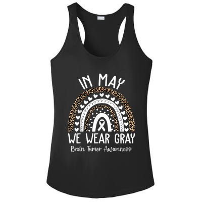 In May We Wear Gray Brain Tumor Awareness Month Gift Ladies PosiCharge Competitor Racerback Tank