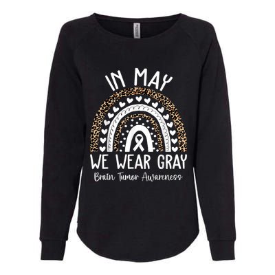 In May We Wear Gray Brain Tumor Awareness Month Gift Womens California Wash Sweatshirt