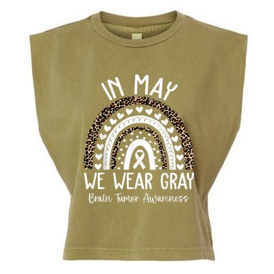 In May We Wear Gray Brain Tumor Awareness Month Gift Garment-Dyed Women's Muscle Tee