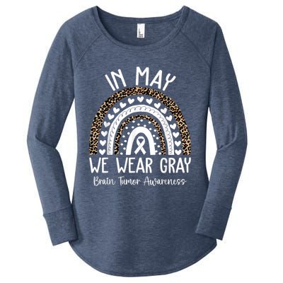 In May We Wear Gray Brain Tumor Awareness Month Gift Women's Perfect Tri Tunic Long Sleeve Shirt