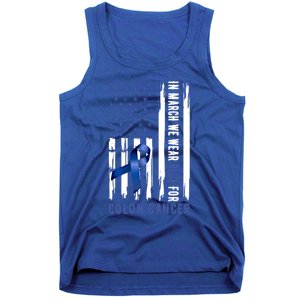 In March We Wear Blue For Colon Cancer Awareness Gift Tank Top