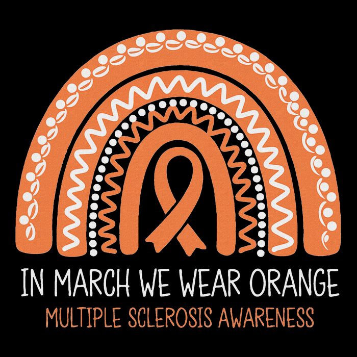 In March We Wear Orange Multiple Sclerosis Awareness Cooling Performance Crew T-Shirt