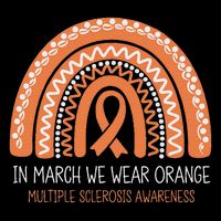 In March We Wear Orange Multiple Sclerosis Awareness City Backpack